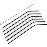 A set of tubes for a cocktail with a brush (7pcs.)