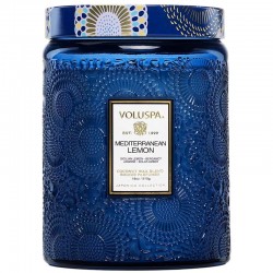 Candle Mediterranean Lemon 510 g, glass with lid