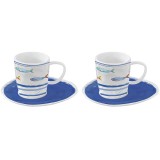 A set of coffee cups with saucers 120ml (2pcs.)