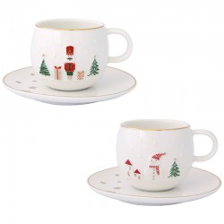 Set of coffee cups with saucers 120ml (2 pcs.) photo — online shop of dishes Posud:Meister