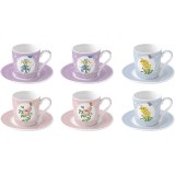 Set of coffee cups with saucers 100ml (6 pcs.)