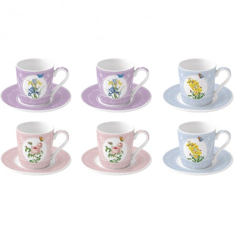 Set of coffee cups with saucers 100ml (6 pcs.) R0126#RBLO 111006734 Buy Set of coffee cups with saucers 100ml (6 pcs.) R0126#RBLO 111006734, photo 1, price, reviews